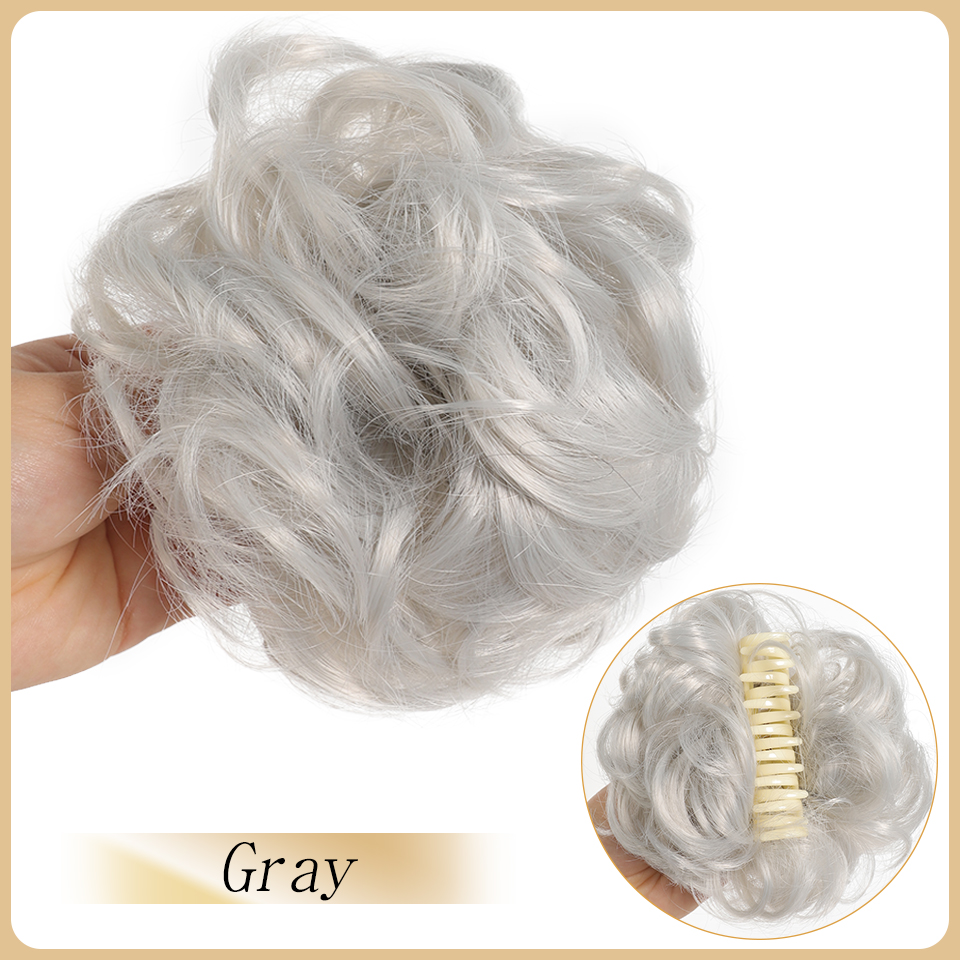 Synthetic Hair Messy Bun Hair Piece Bun Fluffy Elastic Rubber Band Suitable For Women To Wear