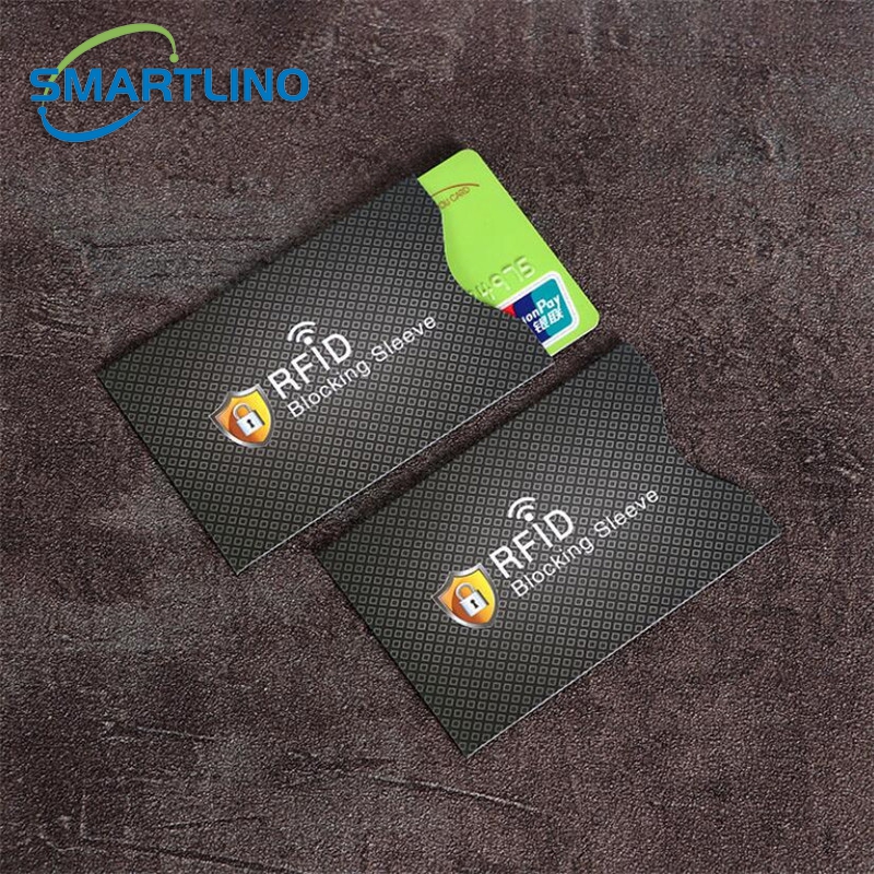 10Pcs Anti-Scan Karte Ärmeln Kredit NFC RFID Blocking Karte Schutz Anti-magnetische Aluminium Folie Tragbare Bank karte Halter
