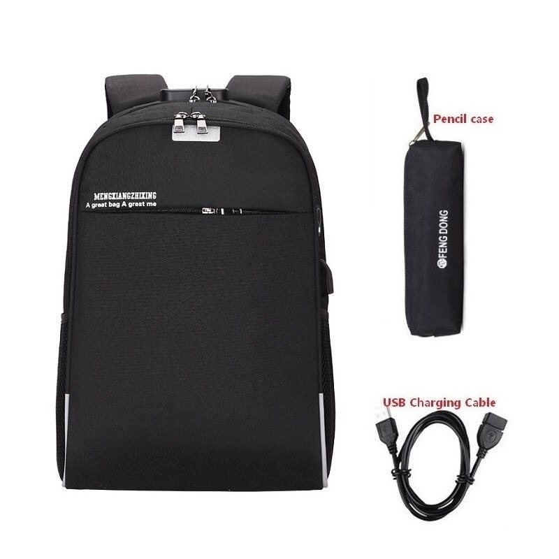 Anti-theft password lock ladies laptop backpack Men's USB Business Travel Bag mochilas escolares para adolescentes hombre