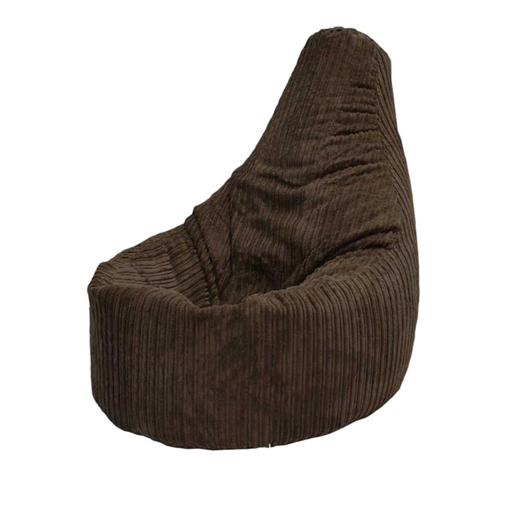 Sækkestol doven sofa aftagelig vaskbar corduroy sækkestol stol betræk uden at fylde møbler i soveværelset: Kaffe