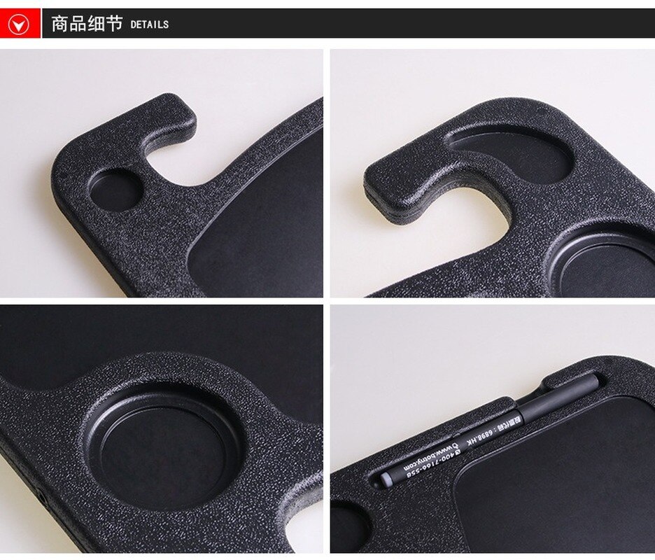 Car Laptop Desk Car with Multifunctional Chair Back Dining Table Steering Wheel Desk Auto Steering Wheel Tray Drink Holder