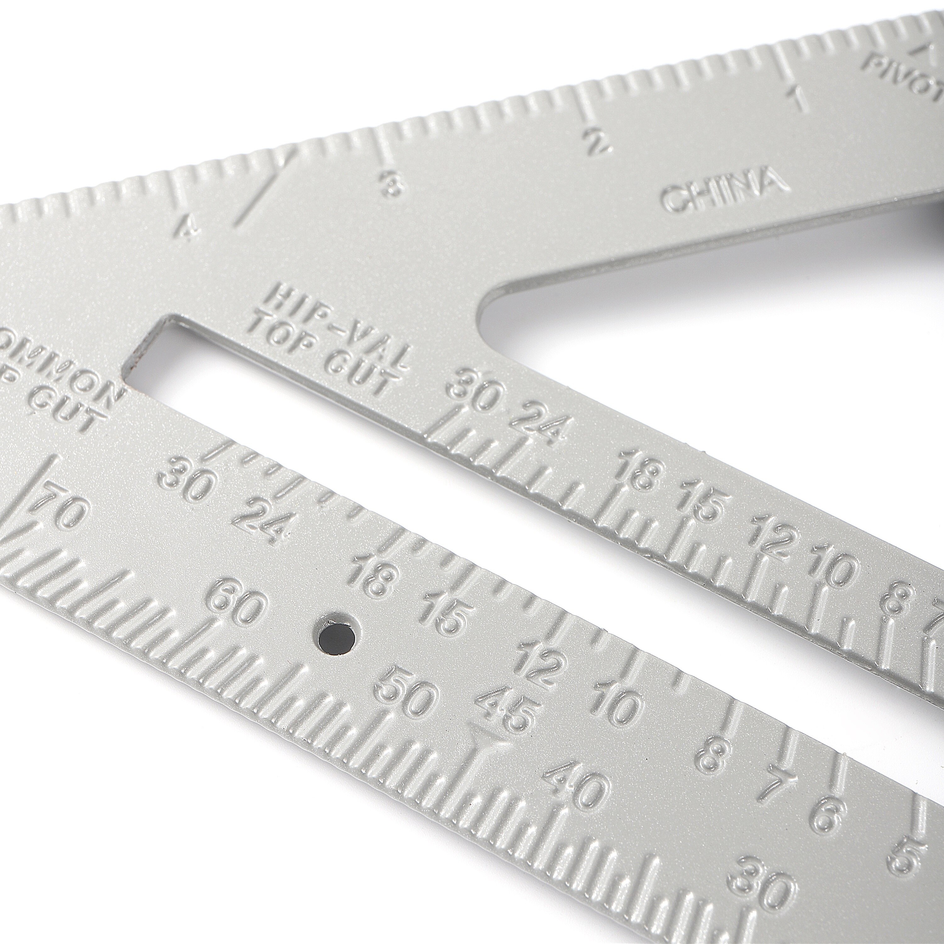 Tegneværktøj trekant lineal tømrer firkant hastighed firkant layout værktøj måleværktøj trekant lineal aluminiumslegering 45 ° 90 °