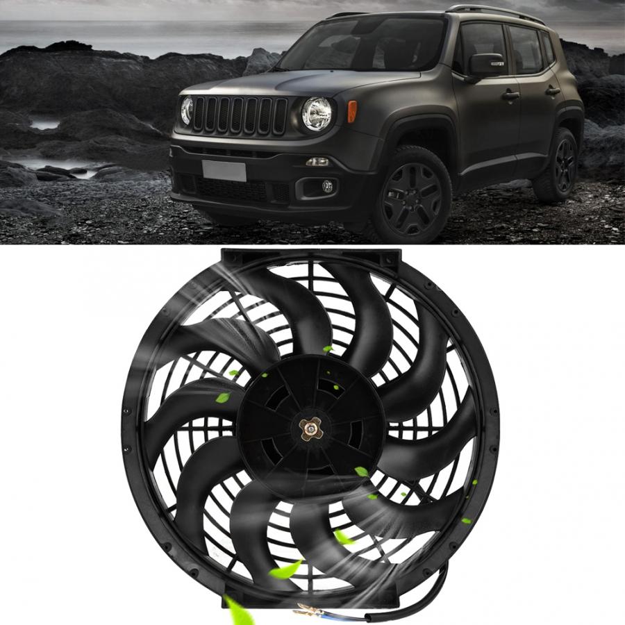 12 inch 12V 80W Electric Radiator Intercooler Car Engine Radiator Oil Cooler Cooling Fan Push Pull Universal Car Slim Cooler