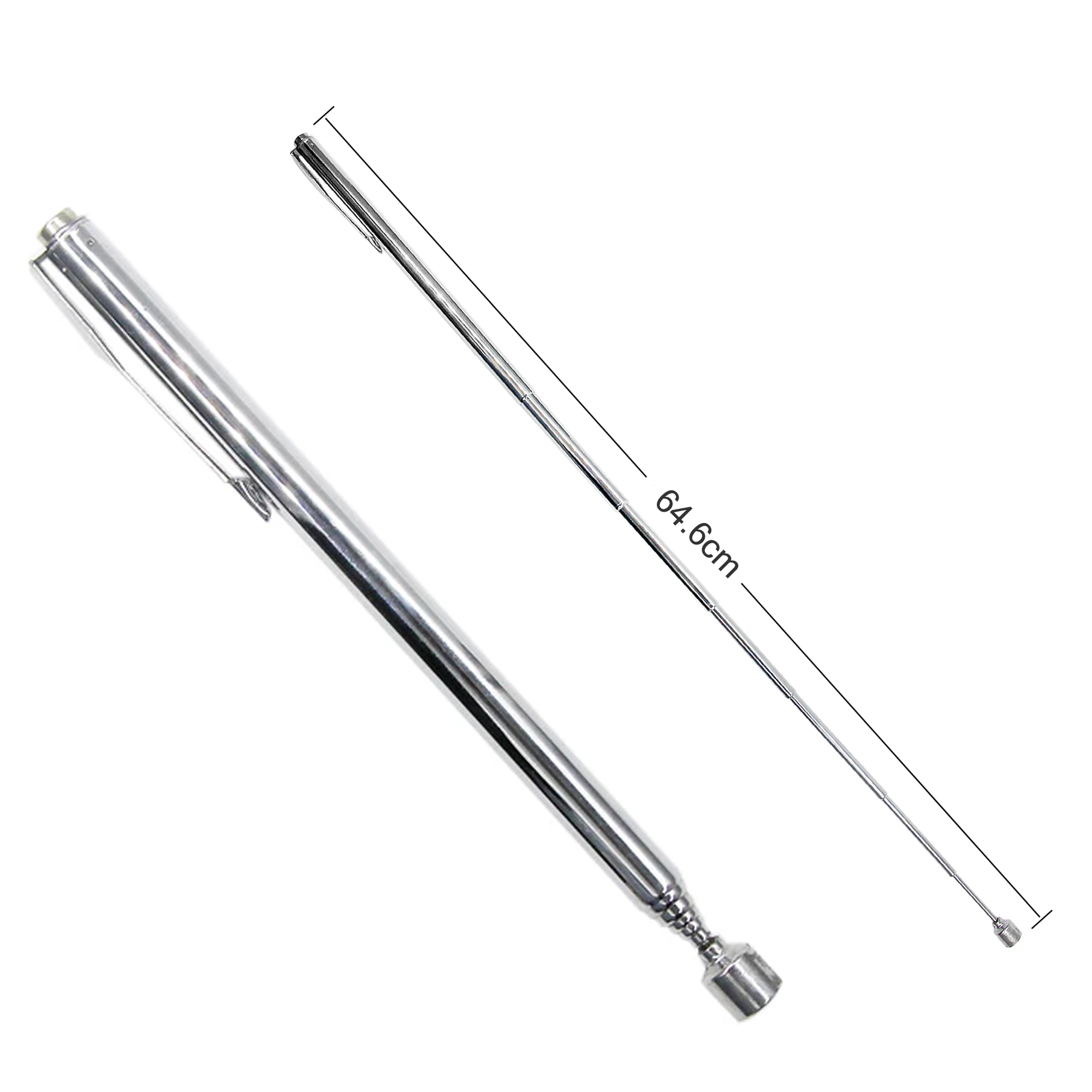 Multiple models Portable Telescopic Magnetic Magnet Pen Handy With LED Tool Capacity For Picking Up Nut Bolt Extendable: Silver