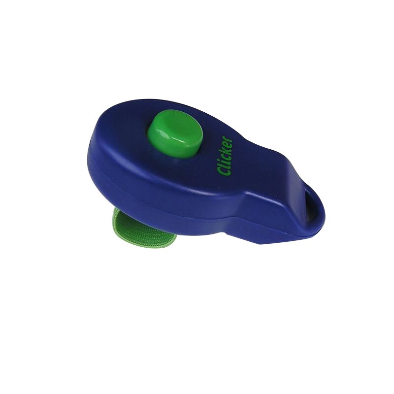 1 pz New Clickers Pet Dog Trainer Clicker cani addestramento fischio risposta guida audio con cintura elastica prodotti per cani forniture per animali domestici: Blue