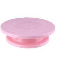10 Inch Plastic Taart Draaitafel Set Diy Gebak Accessoires Cake Stand Cake Turntable Roterende Cake Decorating Bakken Tool: Pink