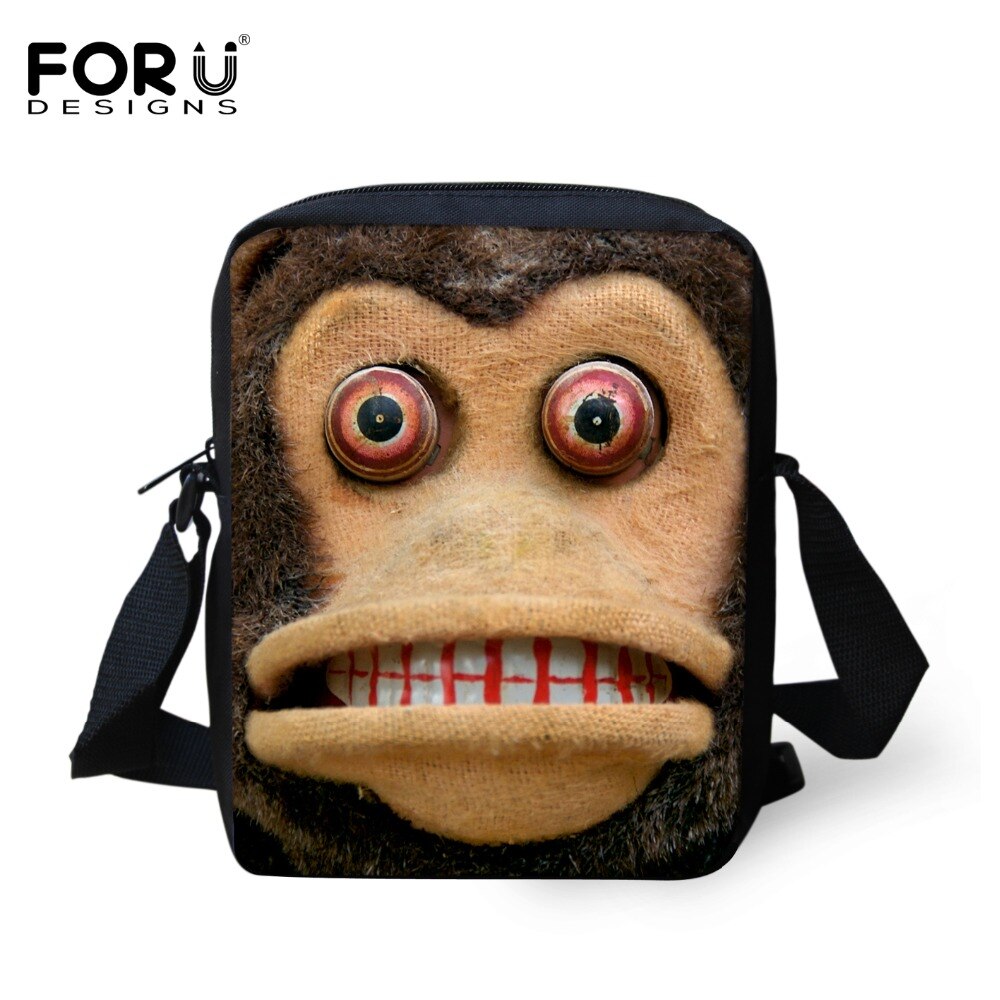 Famous Monkey Men Messenger Bags 3D Zoo Aniamal Man Mini Crossbody Bags Brand Casual Male Travel Bag