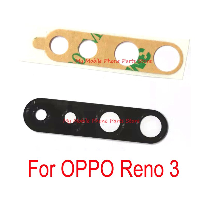 1 ~ 30 Stuks Rear Terug Camera Glazen Lens Voor Oppo Reno 3 Reno3 Terug Hoofd Camera Lens Glas Cover met Sticker Onderdelen