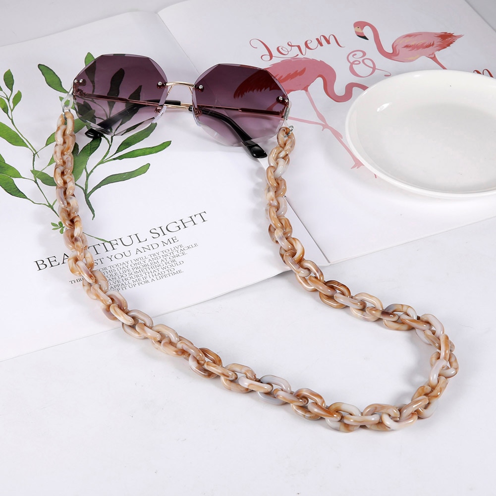 Teamer Punk Bril Ketting Voor Mannen Vrouwen Acryl Lanyard Zonnebril Kettingen Straps Cords Hals Houder Brillen Anti-Slip Ketting
