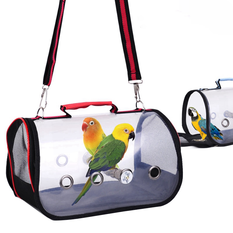 Outdoor Bird Transport Cage Bird Travel Carrier Breathable Space Parrot Go Out Backpack Multi-functional Bird Carrier With Perch