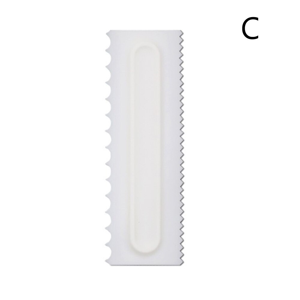 4 stuks taart schraper decoratie kam gebak texturen bakgereedschap glazuur smoother taart schraper taart gereedschap taart decoratie gereedschap: C