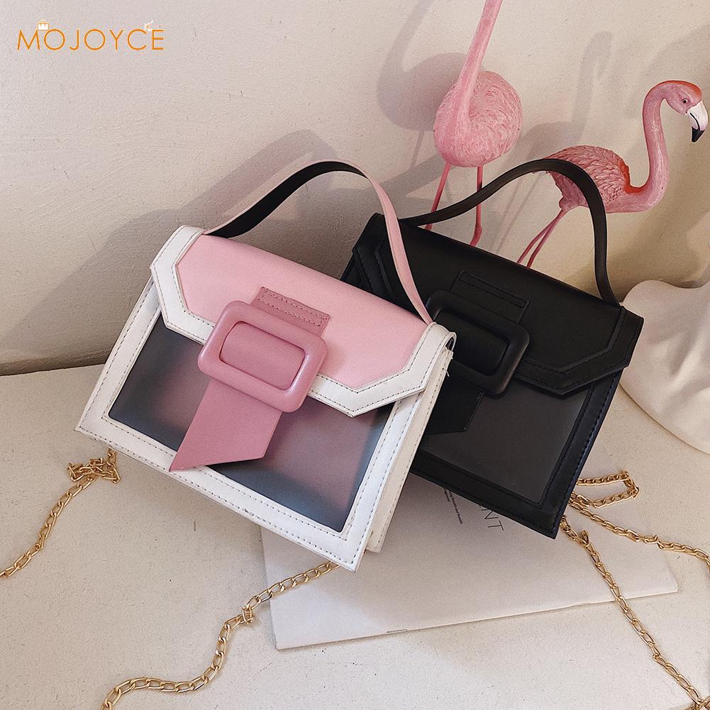 Damen Elegante Schlag Farbe Schulter Handtasche Frauen PU Leder Kette Kleine Geldbörse Bote Tasche Solide Klappe Umhängetaschen