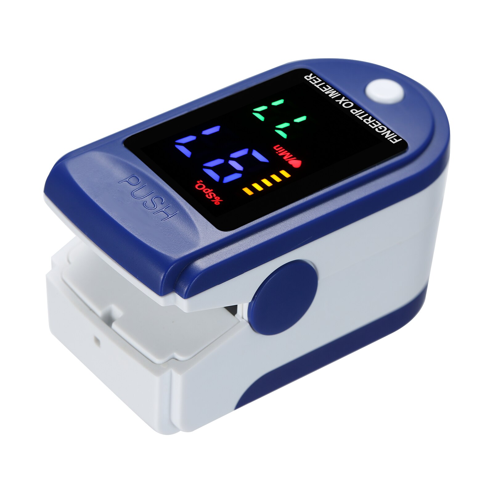 Mini Vingertop Pulse Oximeter Polsslag Bloedzuurstofverzadiging Monitor Clear Oled-scherm Lanyard Silicon Case Gezondheidszorg