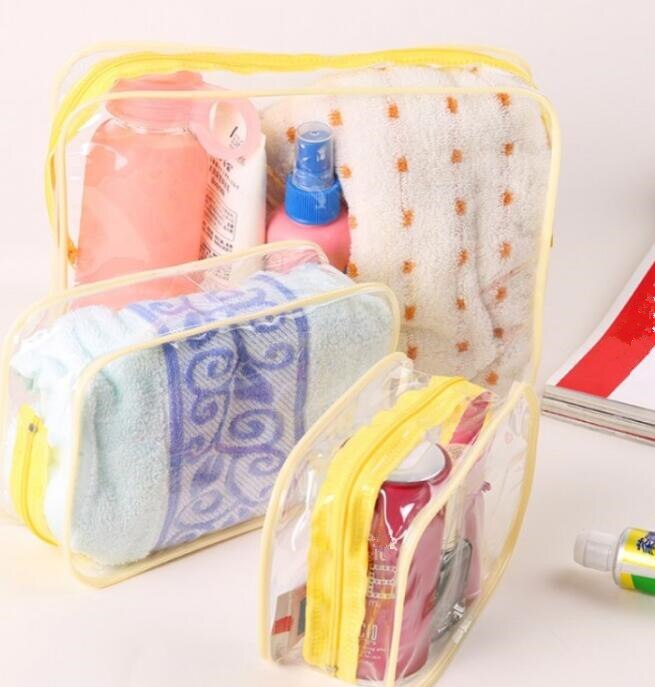 eTya Women Clear PVC Luggage Organizer Packing Waterproof Clothes Cosmetic Makeup Bag Toiletry Wash Case Travel Accessories