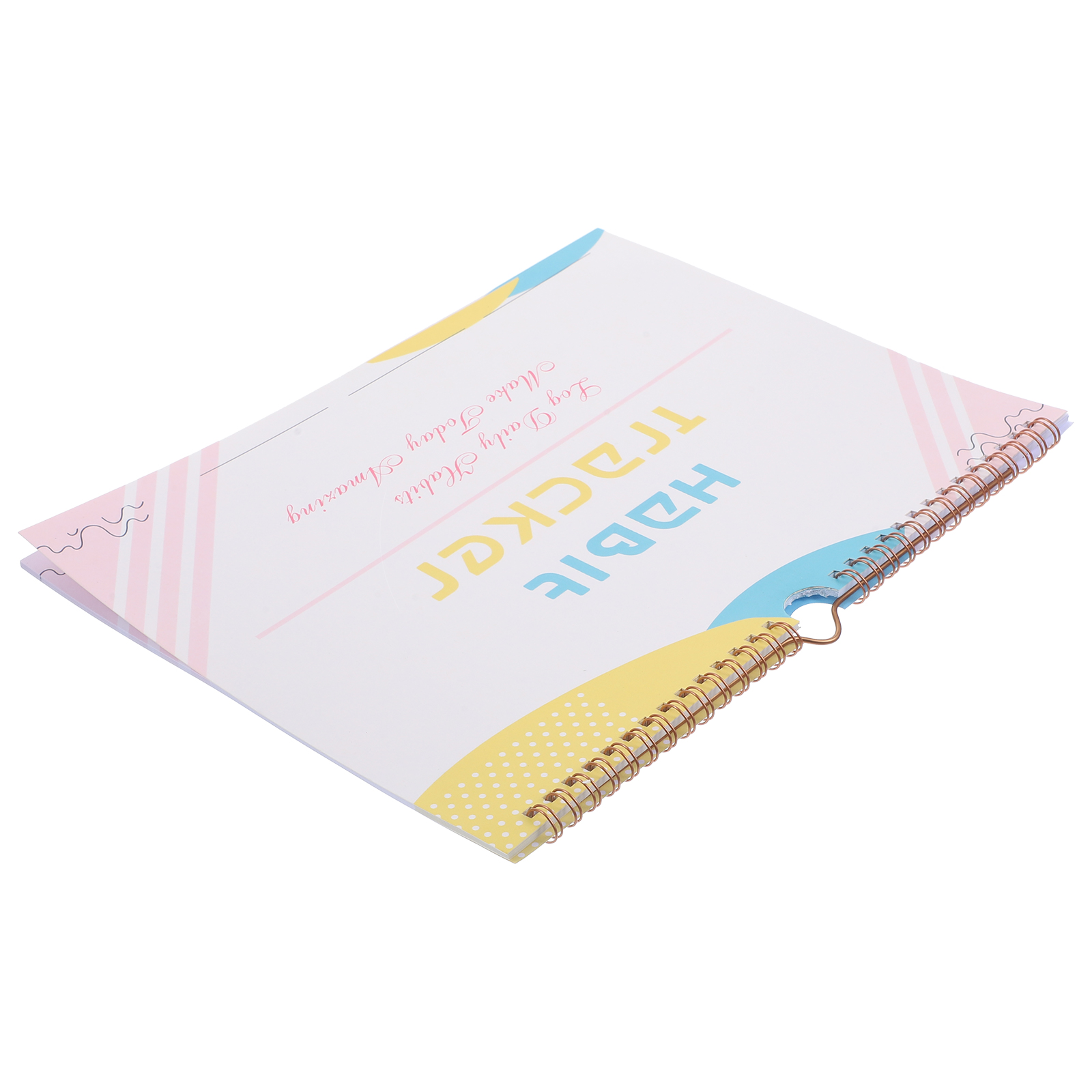 Simple Light Yellow White Planner Goal Tracker Desk Calendar Journal Habit Tracker No Date Paper Diary Workout Planner Goals: Red