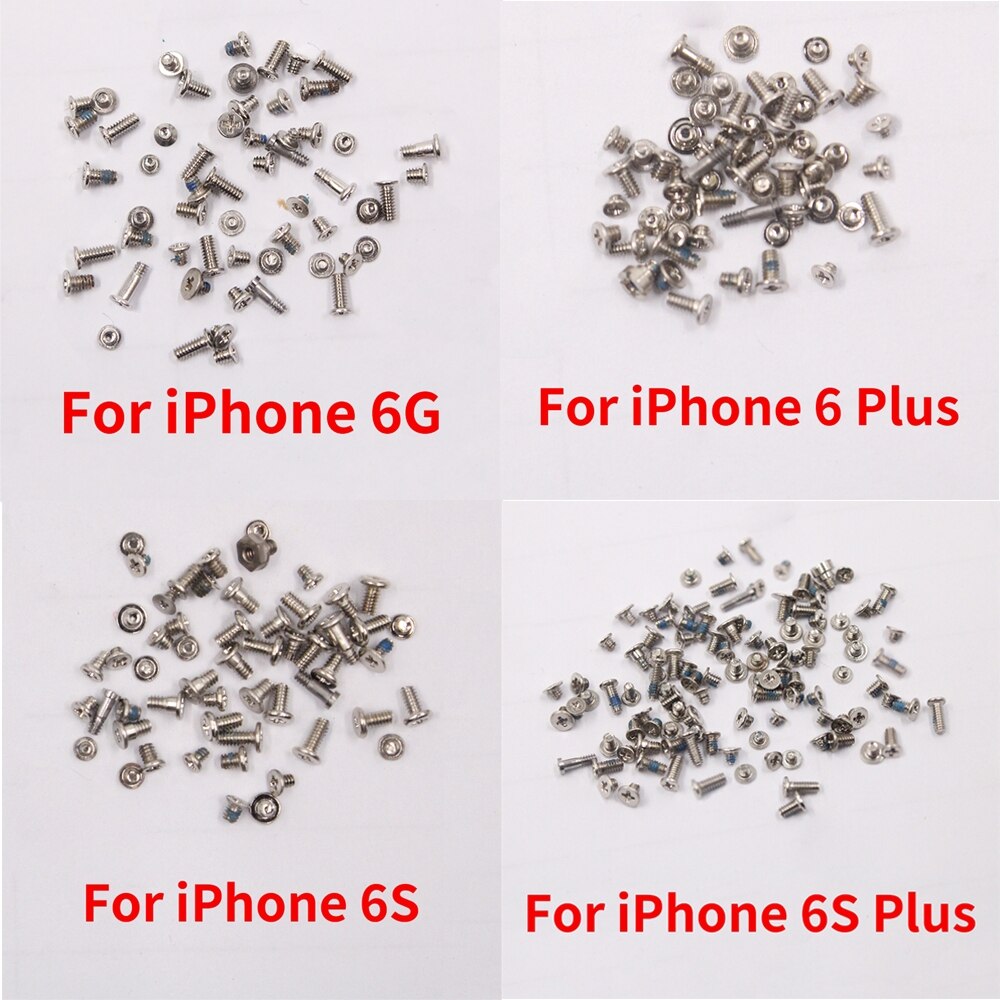 PINZHENG-Kit completo de tornillos para iPhone, juego de tornillos de repuesto, 2 tornillos de base inferior, juego de accesorios, Perno de reparación, 6s, 6/6S Plus