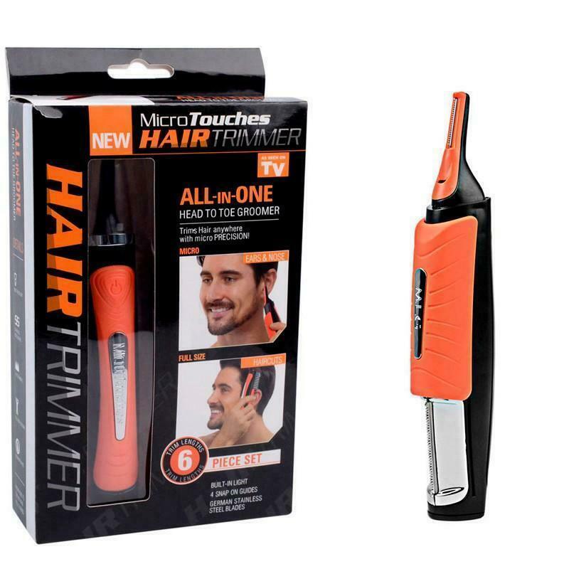 Micro precisante ceja, oreja Trimmer nariz eliminación Clipper máquina de afeitar eléctrico Personal cuidado de la cara de pelo Trimer con luz LED: Default Title