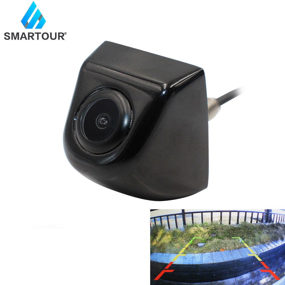 Smartour Intelligent Universal Vehicle Backup Camera Car Rear View Reverse Trajectory Camera with Dynamic Guide Line Metal Shell: Static camera