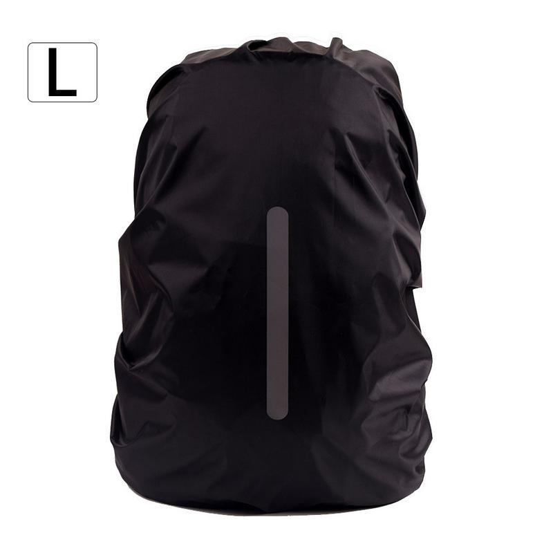Reflekterende udendørs sport vandtæt rygsæk regnbetræk nat sikkerhedslys regnbetræk taske til camping vandre cykling: 4555l