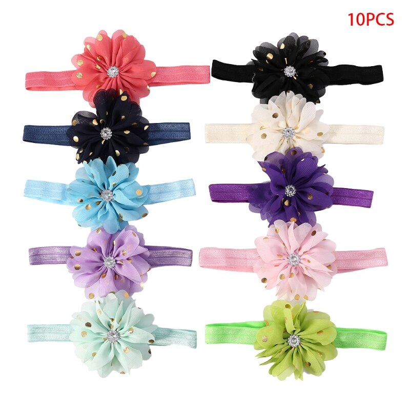 10 Uds cinta de pelo de bebé diadema flor Niña Accesorios Niños Accesorios bonitos sombreros