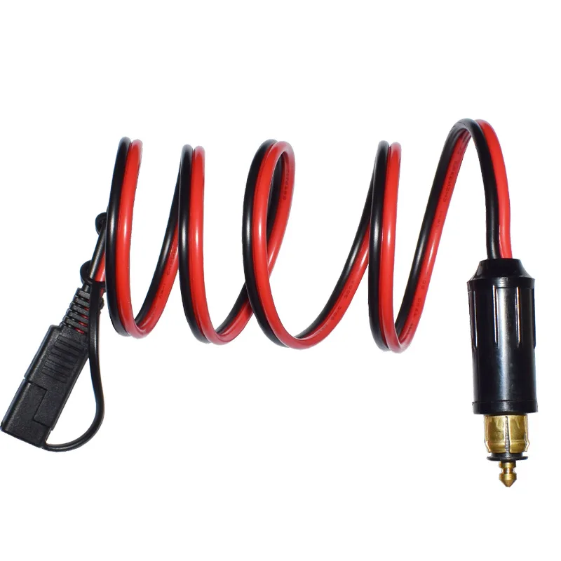 Conector de alimentación DIN Hella a SAE para motocicleta BMW, conector adaptador inverso de polaridad SAE, 14AWG, 90cm