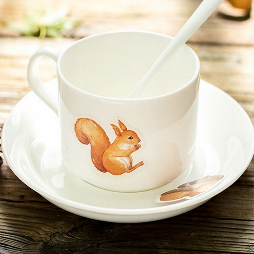 46pcs/box Lovely Autumn forest animals Stickers Cartoon Sticker DIY Diary Stationery Sticker for Childrene DIY Stickers