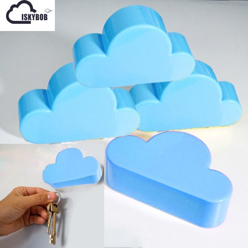 Creatieve Mode Cloud-Vormige Magnetische Sleutelhouder Blauw Cloud Sleutelhouder