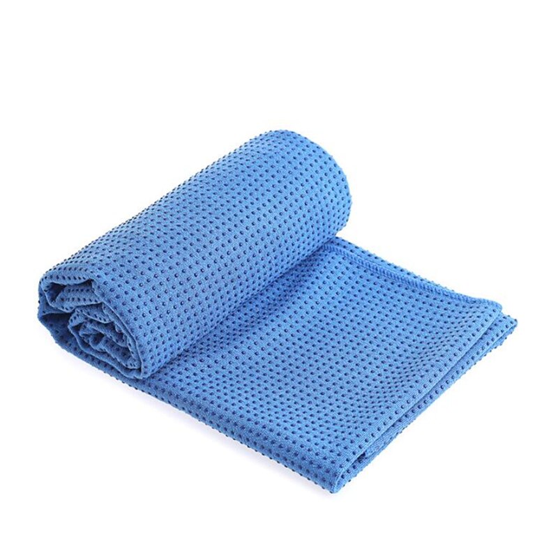 1Pc 183*63Cm Anti-Slip Microfiber Yoga Mat Handdoek Home Gym Fitness Pilates Pad Dekens Zachte cover: Blauw