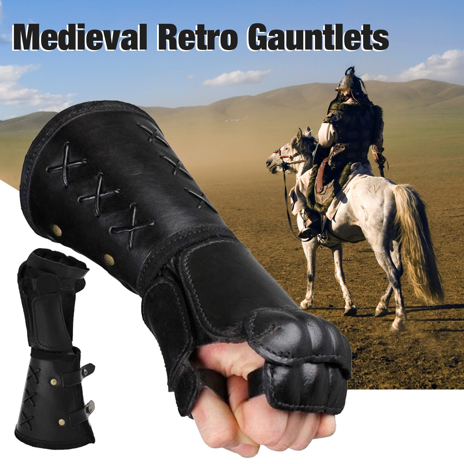 Gauntlet Polsband Middeleeuwse Vambrace Arm Manchet Armor
