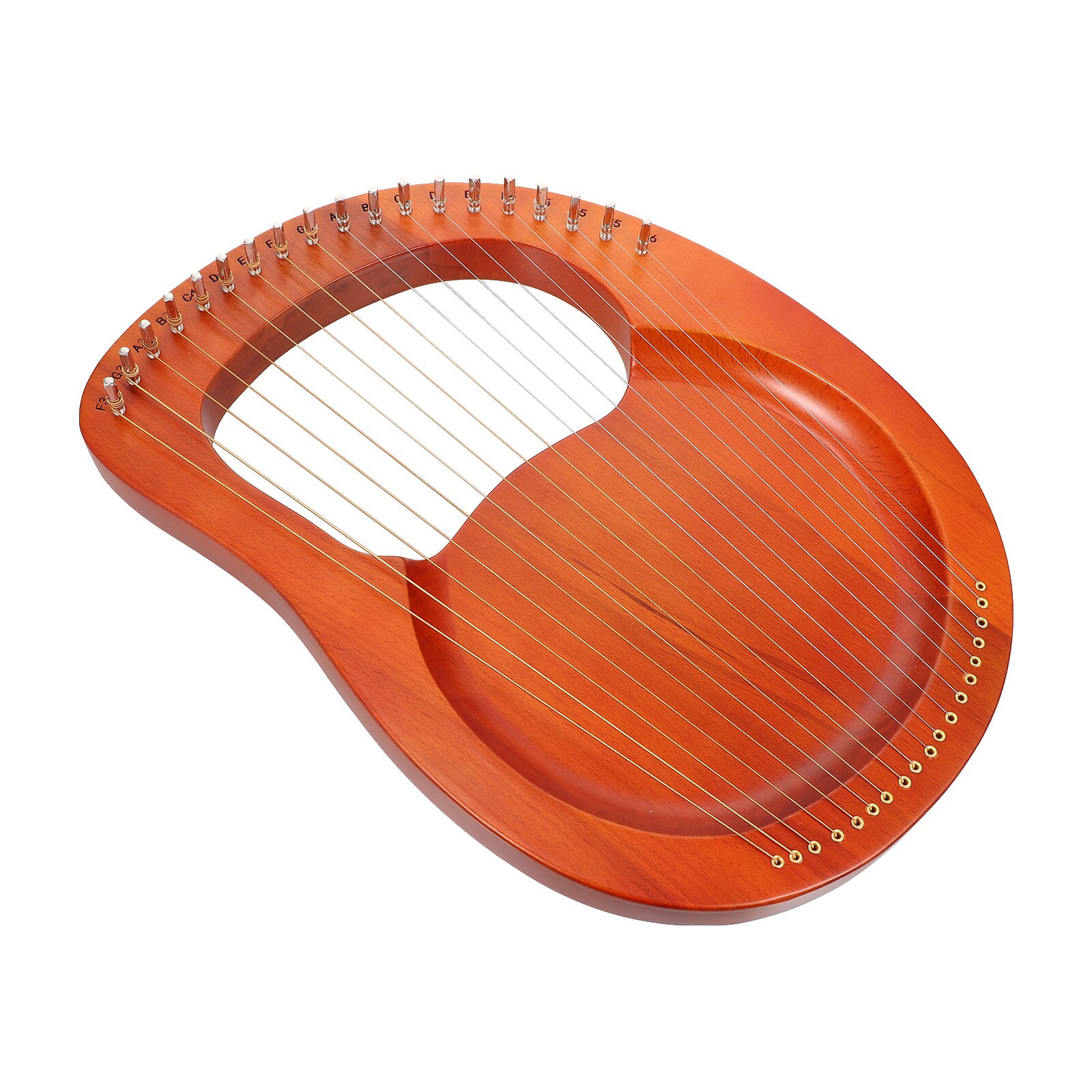 1 Set Van Houten Lier Harp Retro 19-String Lier Harp String Instrument (Hout Kleur)