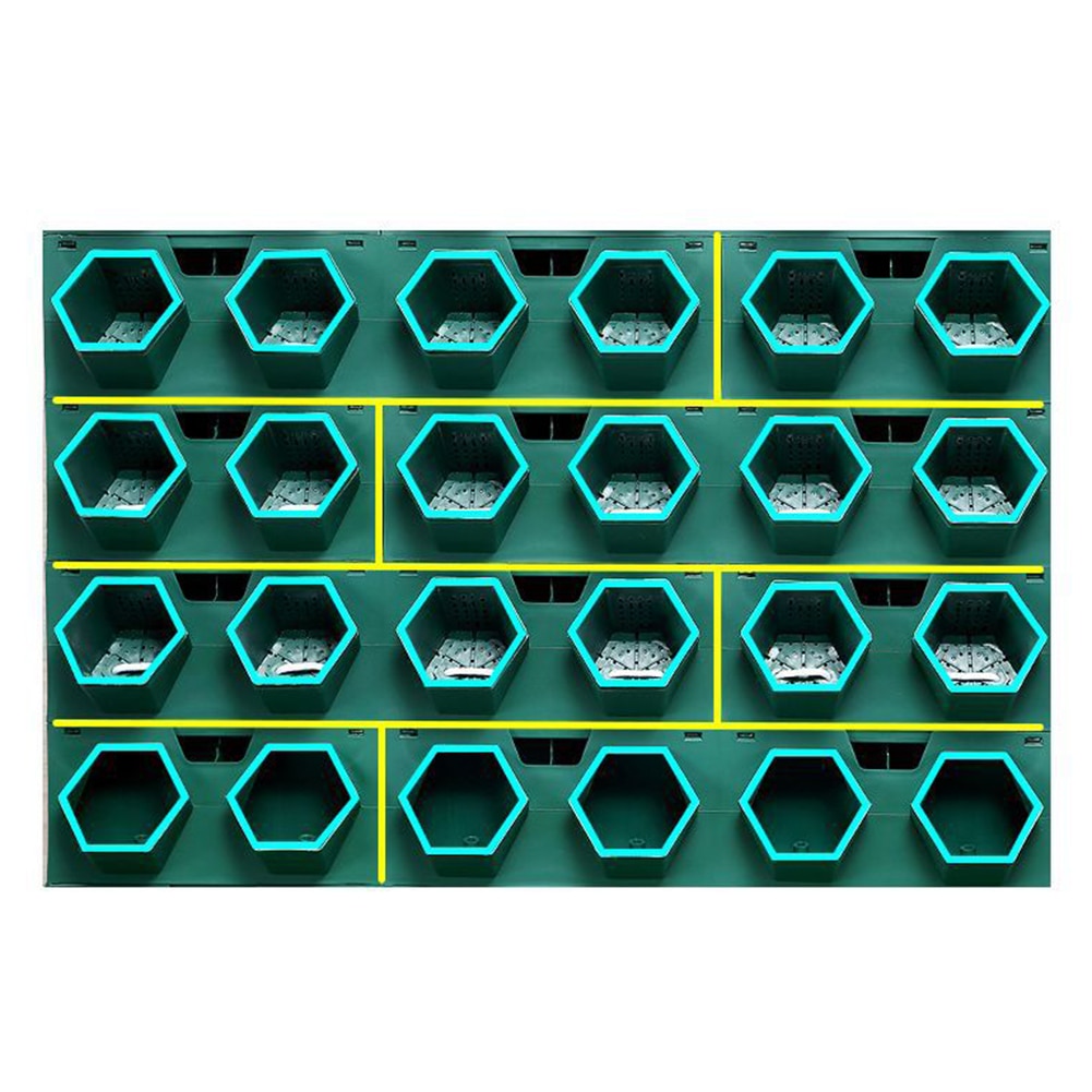 Three-dimensional Vertical Green Plant Pot Wall Hanging Flower Pot Multi-layer Combination Plant Grow Planter Green for Flowers