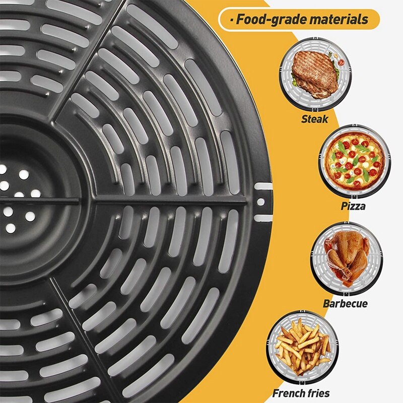 Air Fryer Replacement Grill Pan for Power Gowise 5QT Air Fryers, Air Fryer Accessories, Non-Stick Air Fryer Pan