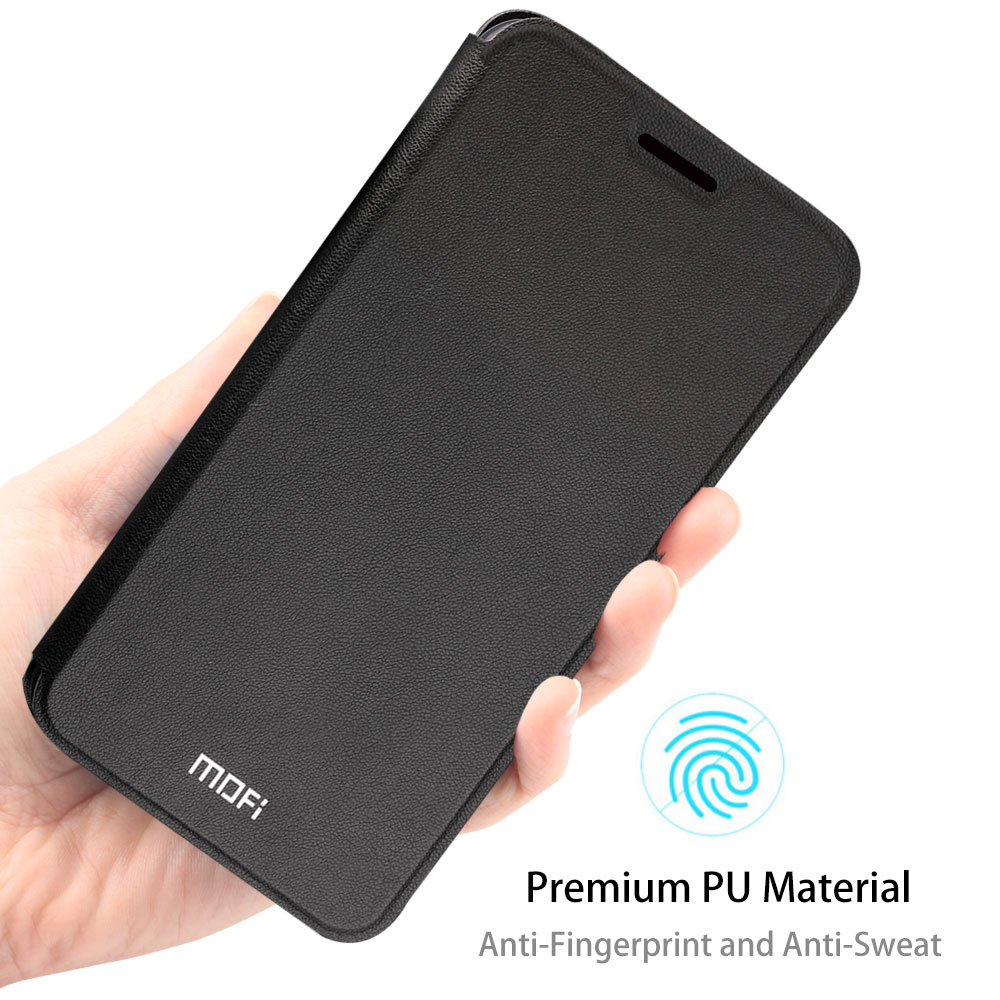 Funda de MOFI para Redmi Nota 7 caso para Redmi Nota 7 Pro Flip caso para Xiaomi Redmi Note 7 De cuero de la PU transparente protector de TPU Capas