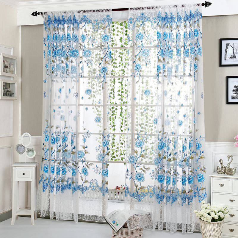 Curtains Living Room Curtains Bedroom Curtains Peony Pattern Blackout Curtains Fashionable And Modern And Practical
