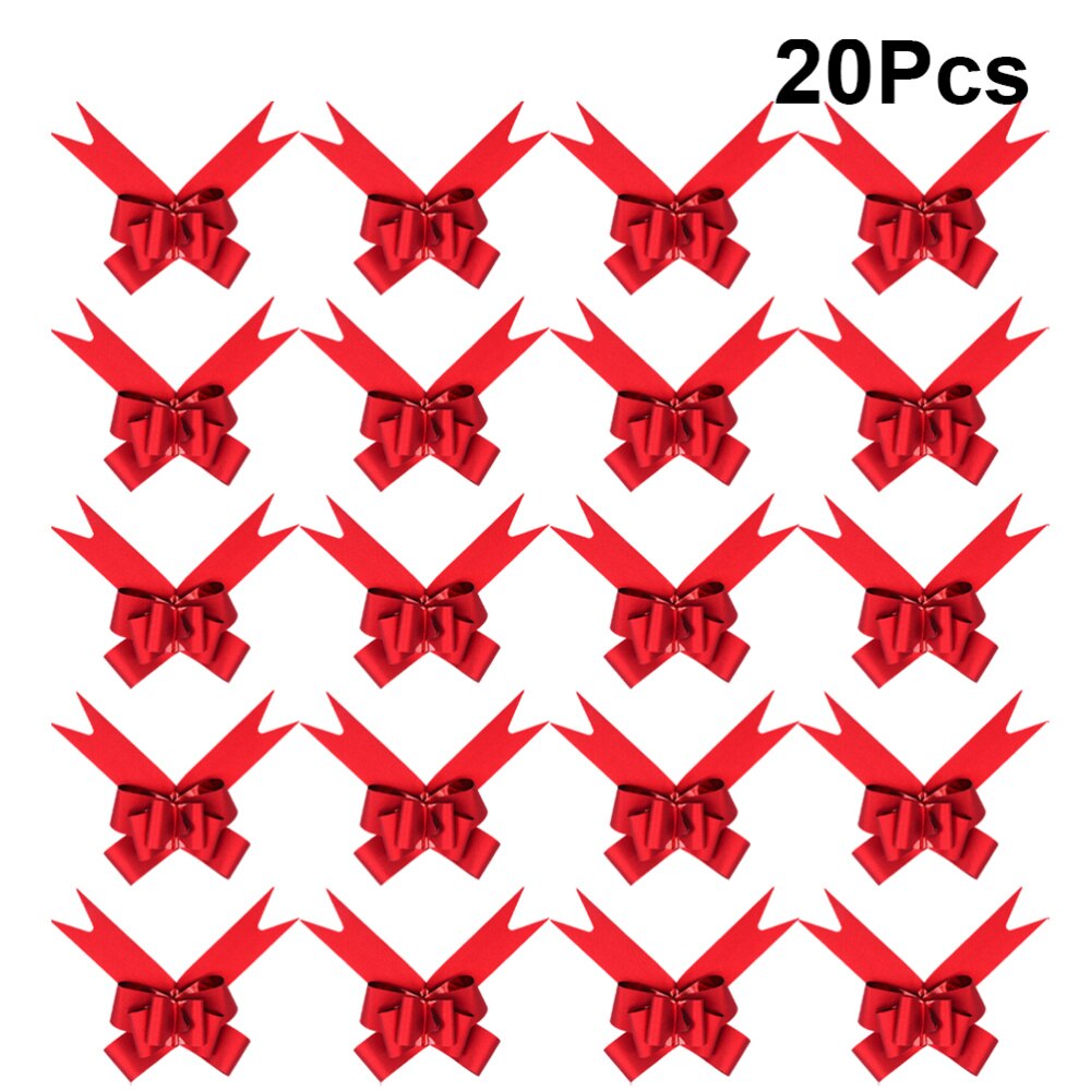 50 stuks 9cm prachtige trekstrikken met sneeuwvlokpatroon kerstdecoratieve trekstrikken doos trekstrikken striklint (re