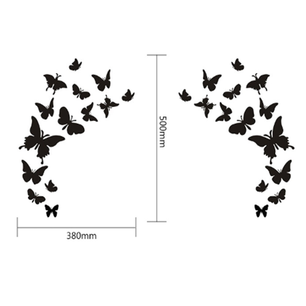 1/2Set 3D Mirror Butterfly Wall Sticker Acrylic Wall Art Home Decal Butterflies Combination Wall Decor Decoration Stickers