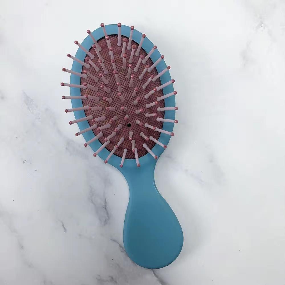 Freeship Mini Air Cushion Comb Travel Curly Hair Comb Home Air Cushion Massage Comb Home Men and Women Style Hair Rolling Comb: Light Yellow