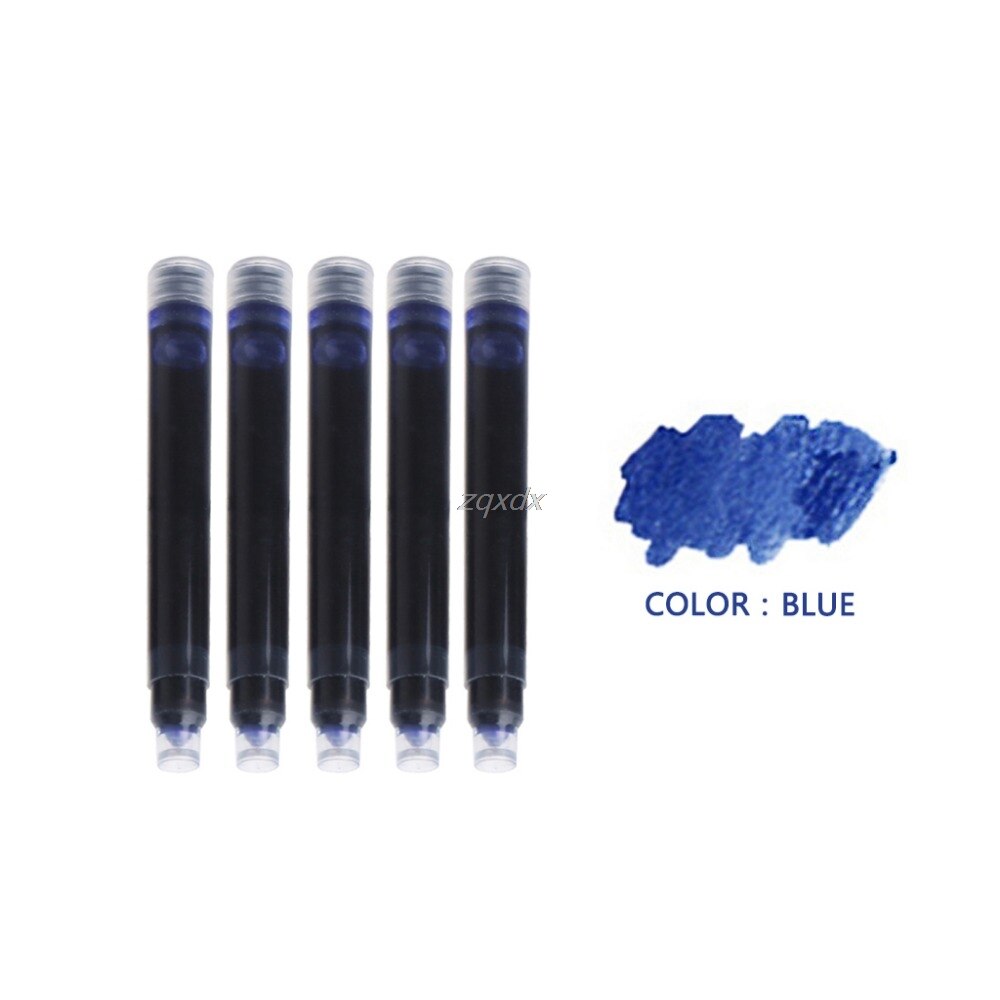 5Pcs JinHao Ink Cartridges Fountain Pen Refill in Black/Blue Writing Tool Whosale