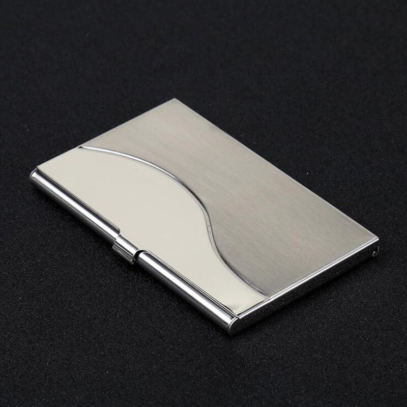 Stainless Steel Business Credit Card Holder Men Women Metallic ID Card Holder Protable Rfid Wallet Porte Carte Blocking Case