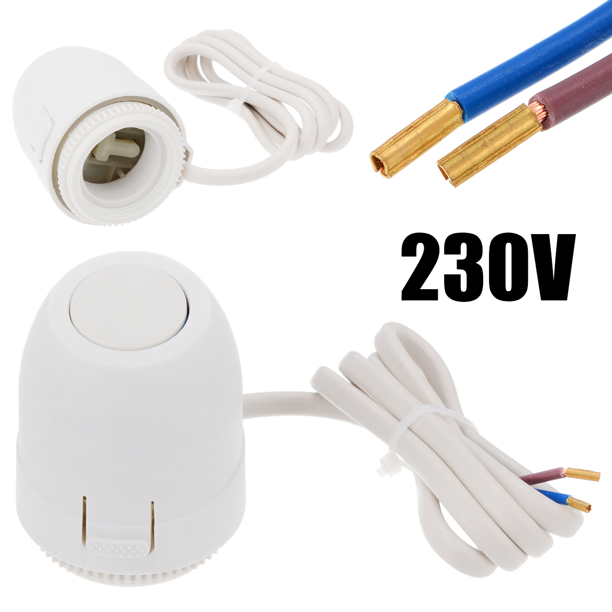 NC AC 230V Elektrische Thermische Actuator Spruitstuk Vloerverwarming Klep Water Verwarming Controller Voor Vloerverwarming Thermostaat