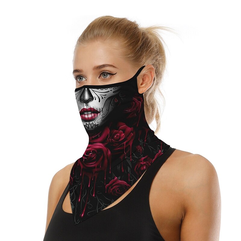 Halloween Party 3D Print Balaclava Magic Scarf Balaclava Outdoor Cycling Driving Bandana Fishing Hiking Face Mask Neck Cover