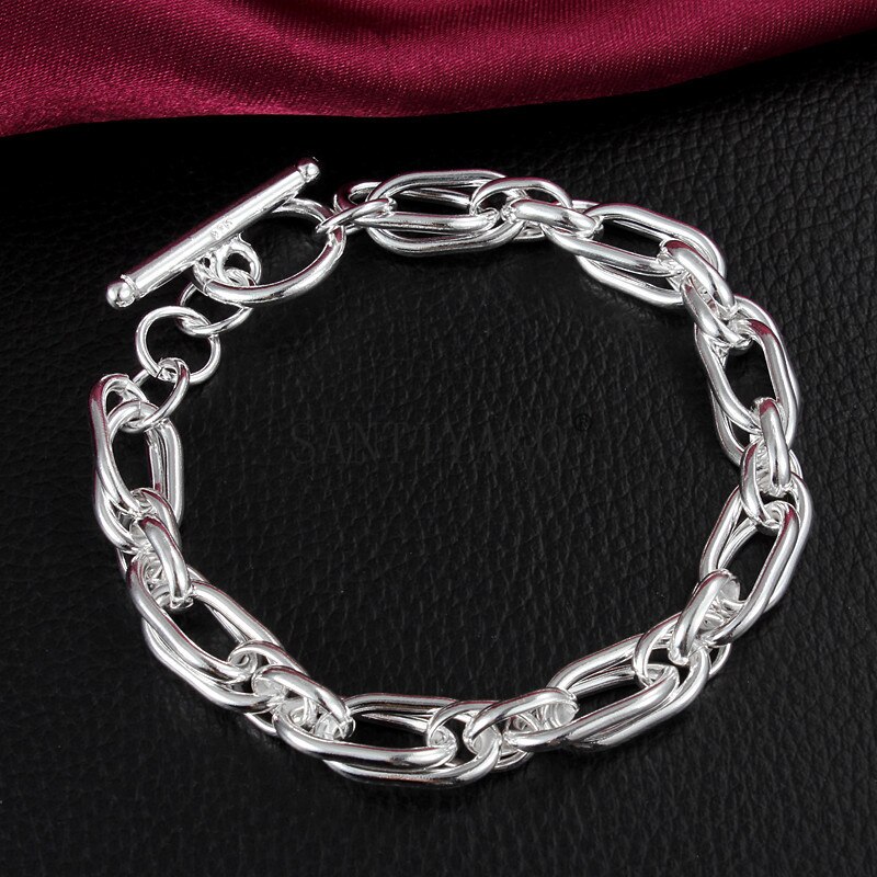 CharmHouse-Bracelet à chaîne à maillons en argent 925 Bracelets pour femme, accessoires Bijoux, , idée