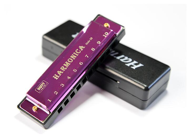 Harmonica 10 Gaten 20 Tunes Mondharmonica Blues Deluxe Harmonica, Sleutel Van C Major Voor Beginner, Volwassenen, kids , Met Case: Pink
