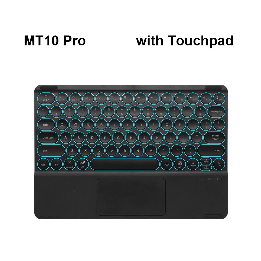 AVATTO 12.9 inch Ultra-thin LED Backlit Bluetooth Tablet Keyboard with Touchpad Backlight for Newest iOS, Android,Windows Tablet: MT10 Pro