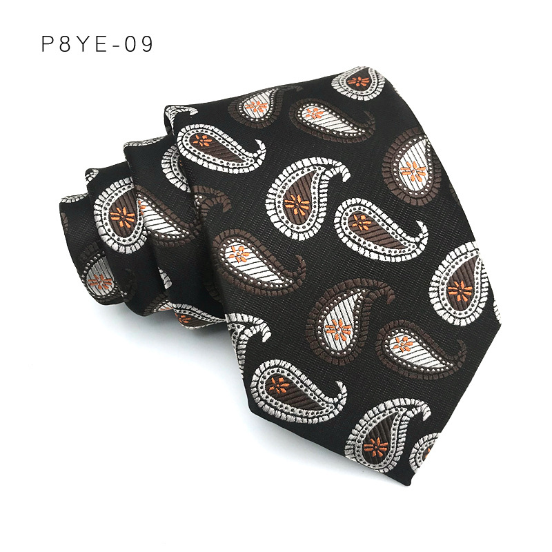 Corbata de lujo de 8CM para hombre, corbatas a rayas para hombre, novio, padrino de boda, corbata tejida de Jacquard, accesorios formales para de negocios: Gris