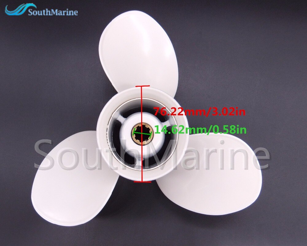 Marine Propeller Aluminium Propeller 9 1/4x11-J für Yamaha 9.9HP 15HP Außenbordmotor 9 1/4x11-J passen Hidea Parsun HDX 15hp