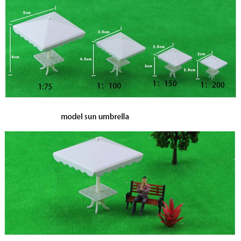 FAI DA TE sabbia tabella materiale da costruzione ABS ombrello per il Layout in miniatura/modello mobili per miniuatre paesaggio FAI DA TE