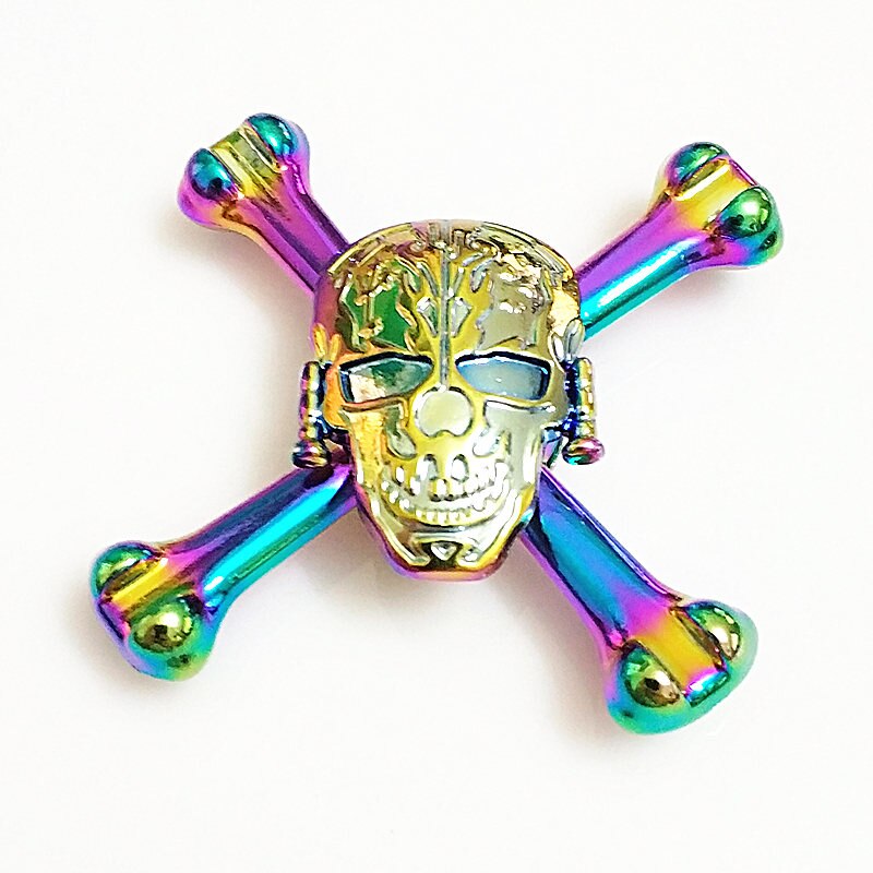 Big ghost bone Fidget Spinner Metal Rainbow Dragon Hand Finger Spinners Autism ADHD Focus Anxiety Relief Stress