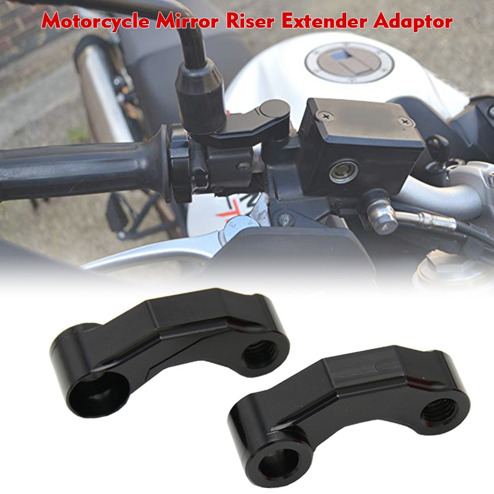 1 Paar Motorcycle Spiegel Riser Extender Adapter Stuur Mount Spiegel Riser Extenders Spacers Extension Adapter Motor Onderdelen