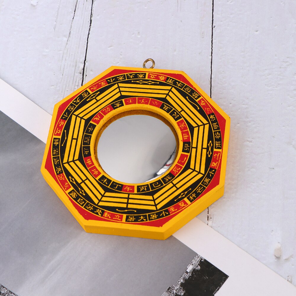 2pcs Bagua Mirror Against Harmful Energy Protective Convex Mirror Hanging Ornament for Office Home: Default Title